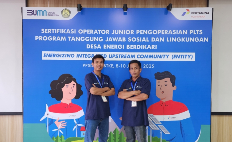 Dorong Pengembangan EBT di Masyarakat, PT Pertamina Hulu Sanga Sanga Fasilitasi Pelatihan-Sertifikasi Operator PLTS