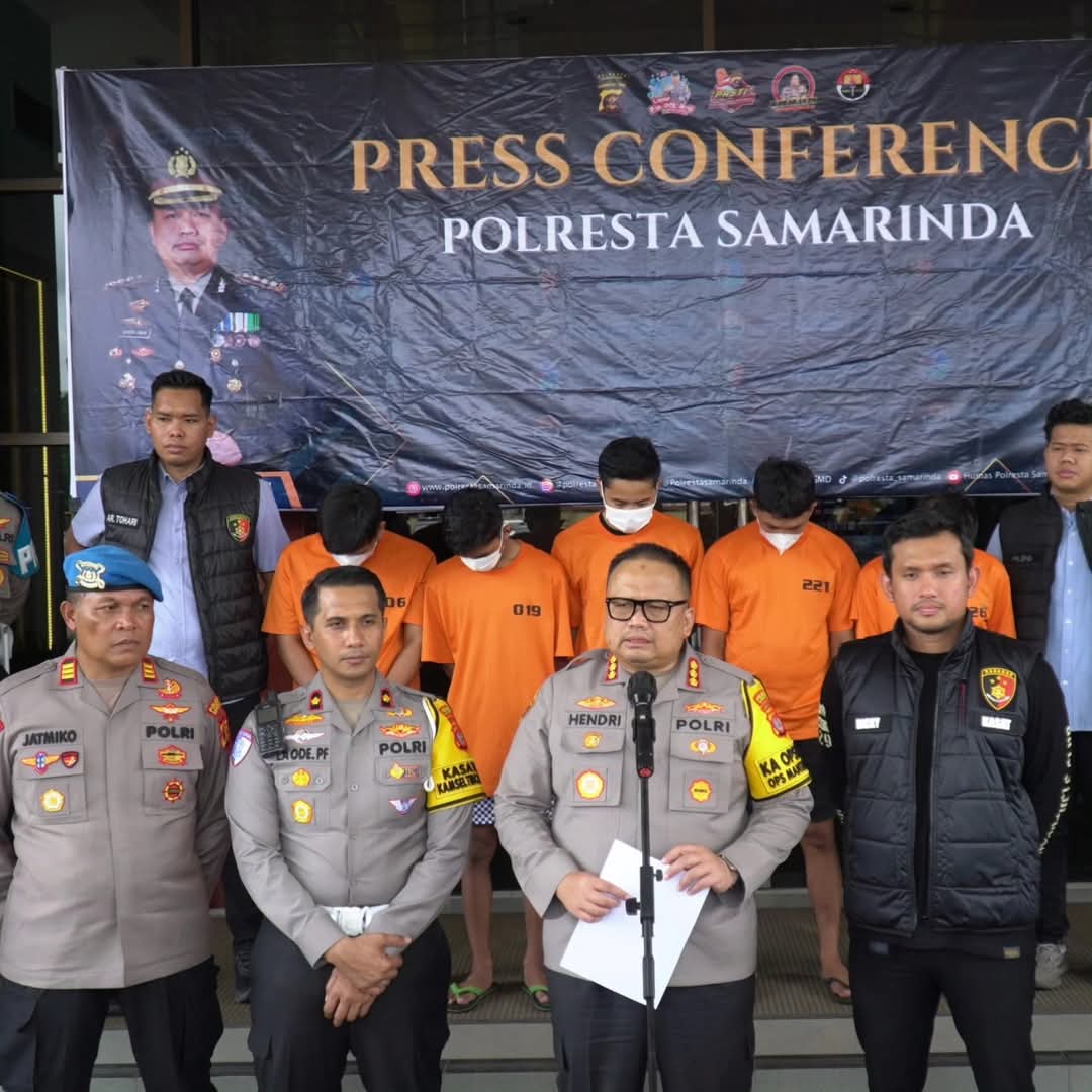 Polresta Samarinda Amankan 5 Pelaku Balap Liar di Simpang Empat Lembuswana